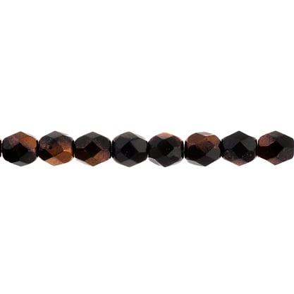 Czech Fire-Polished Round 4mm - Black Shades - Cosplay Supplies Inc