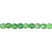 Fire-Polished Round 4mm - Transparent Green Shades Strung