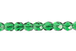 Fire-Polished Round 4mm - Transparent Green Shades Loose - Cosplay Supplies Inc
