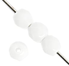 Fire-Polished Round 4mm - Opaque White Shades