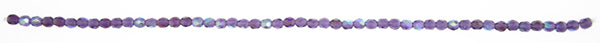 Fire-Polished Round 4mm - Transparent Purple Shades Strung