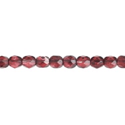 Fire-Polished Round 4mm - Transparent Red Shades Loose - Cosplay Supplies Inc
