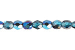 Fire-Polished Round 4mm - Transparent Blue Shades Loose - Cosplay Supplies Inc