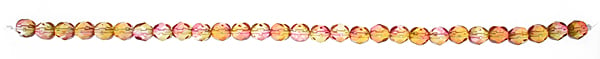 Fire-Polished 6mm Round Bead Strands - Two-Tone