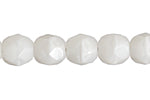 Fire-Polished Round Beads 6mm Opaque - White Shades