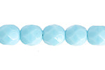 Fire-Polished Round Beads 6mm Opaque - Blue Shades