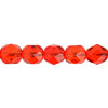 Fire-Polished 7mm Round Beads - Red/Orange Shades