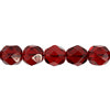 Fire-Polished 7mm Round Beads - Red/Orange Shades
