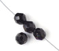 Czech Fire-Polished Round Bead 8mm Strands - Black/Metallic Shades