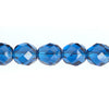 Fire-Polished 8mm Round Beads - Transparent Blue Shades