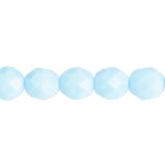 Fire-Polished 8mm Round Beads - Opaque Blue Shades