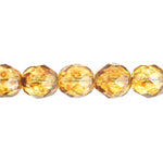 Fire-Polished 8mm Round Beads Opaque - Brown Shades