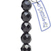Czech Fire-Polished Round Bead 8mm Strands - Black/Metallic Shades