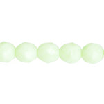 Fire-Polished 8mm Round Beads - Opaque Green Shades