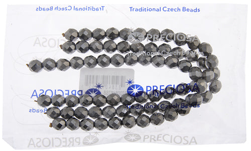 Fire-Polished 8mm Round Beads - Metallic Shades