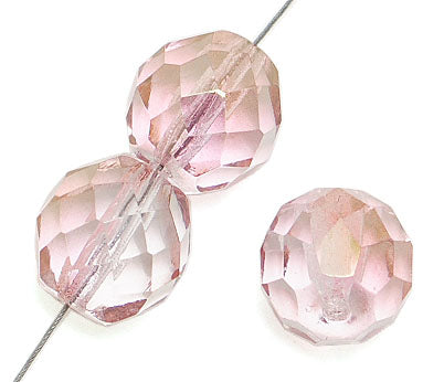 Fire-Polished Round Beads 10mm - Pink Shades