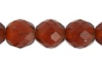 Fire-Polished Round Beads 10mm - Brown Shades