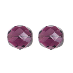 Fire-Polished Round Beads 12mm - Purple Shades