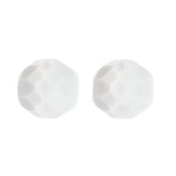 Fire-Polished Round Beads 12mm - White Shades