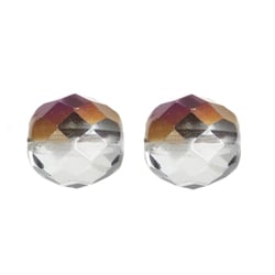 Fire-Polished Round Beads 12mm - Crystal Shades