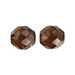 Fire-Polished Round Beads 12mm - Brown Shades