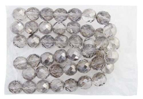 Fire-Polished Round Beads 12mm - Crystal Shades