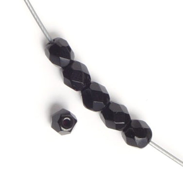 Czech Fire-Polished Round 4mm - Opaque Strands
