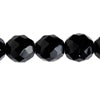 Fire-Polished Round Beads 10mm - Black/Grey Shades