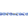 Fire-Polished Round 4mm - Transparent Blue Shades Strung