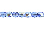 Fire-Polished Round 4mm - Transparent Blue Shades Strung - Cosplay Supplies Inc
