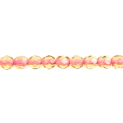 Fire-Polished Round 4mm - Transparent Color Lined Strung - Cosplay Supplies Inc