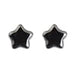 Fire-Polished Cut Star 12mm Opaque Jet/Luster Edges