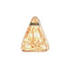 Fire-Polished Flat Triangle 25x19mm Crystal Bronze/Marble Edge