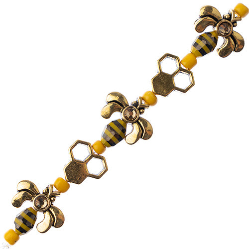 5 Inch Bead Strand Honeycomb And Bees