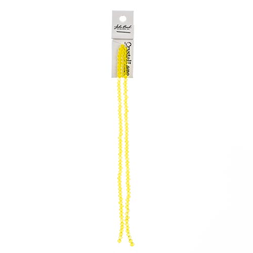 Crystal Lane Rondelle 2 Strand 7in (Apx110pcs) 3x4mm Transparent Yellow