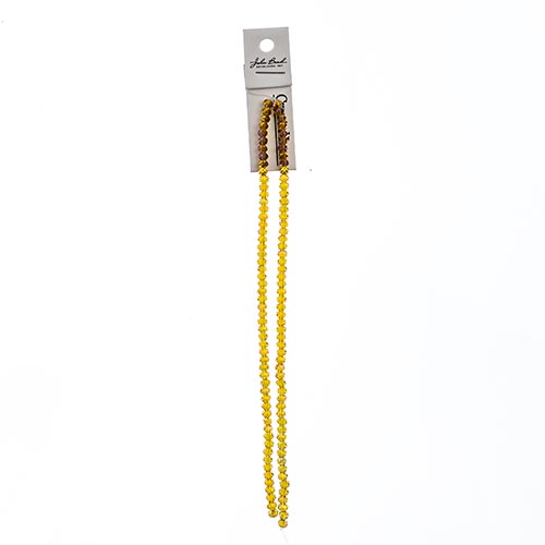 Crystal Lane Rondelle 2 Strand 7in (Apx110pcs) 3x4mm Transparent Light Amber/Purple Luster