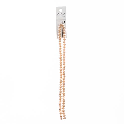 Crystal Lane Rondelle 2 Strand 7in (Apx78pcs) 4x6mm Opaque Light Champagne Luster