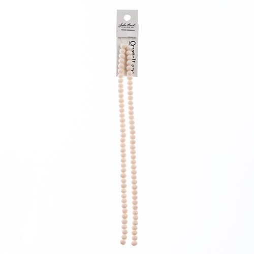 Crystal Lane Rondelle 2 Strand 7in (Apx78pcs) 4x6mm Opaque Light Cream
