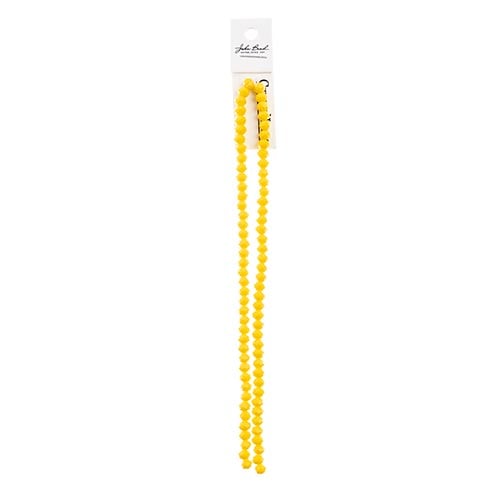 Crystal Lane Rondelle 2 Strand 7in (Apx78pcs) 4x6mm Opaque Yellow