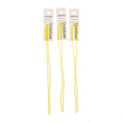 Crystal Lane Rondelle 2 Strand 7in (Apx246pcs) 1.5x2.5mm Transparent Yellow