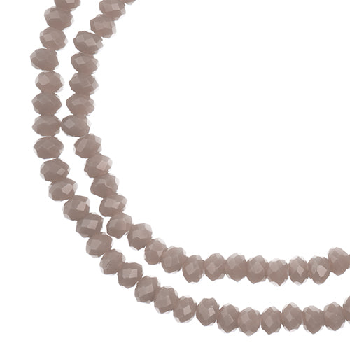 Crystal Lane Rondelle 2 Strand 7in (Apx246pcs) 1.5x2.5mm Opaque Grey