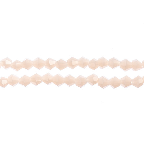 Crystal Lane Bicone 2 Strand 7in (Apx96pcs) 4mm Opaque Light Cream
