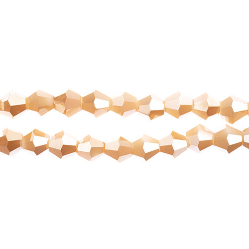 Crystal Lane Bicone 2 Strand 7in (Apx64pcs) 6mm Opaque Light Champagne Luster