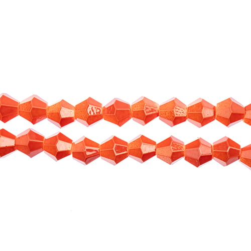Crystal Lane Bicone 2 Strand 7in (Apx64pcs) 6mm Opaque Orange