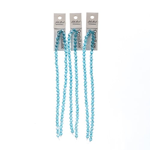 Crystal Lane Bicone 2 Strand 7in (Apx64pcs) 6mmTransparent Blue AB