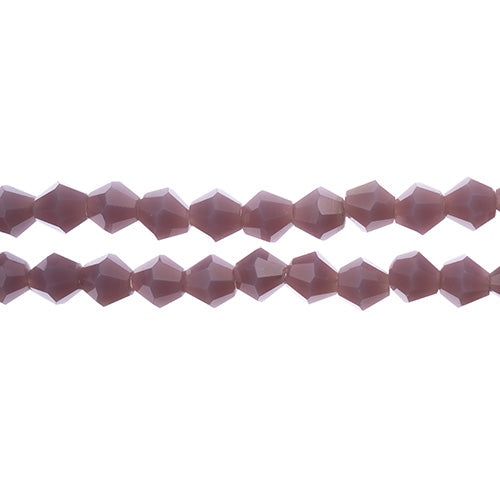 Crystal Lane Bicone 2 Strand 7in (Apx64pcs) 6mm Opaque Dark Purple