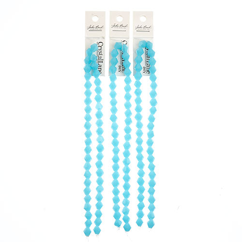Crystal Lane Bicone 2 Strand 7in (Apx44pcs) 8mm Opaque Blue