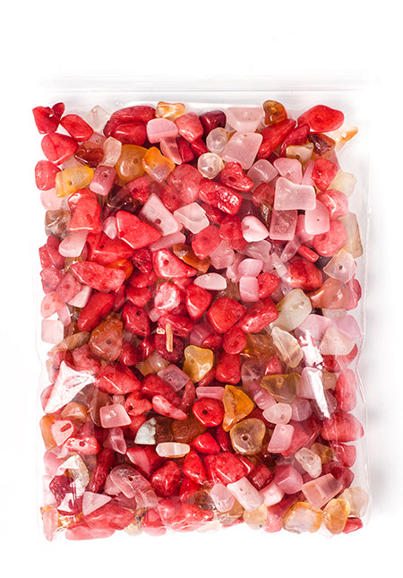 Semi-Precious Chips Loose 100g/Bag Clementine Mix