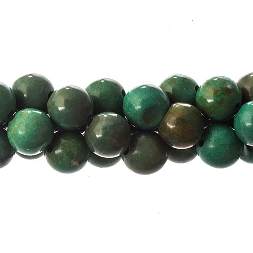 Semi-Precious Round Beads Turquoise Green Dyed Stabilized