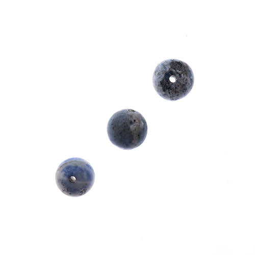 Earth's Jewels Round Matte Sodalite Natural 16in Strand